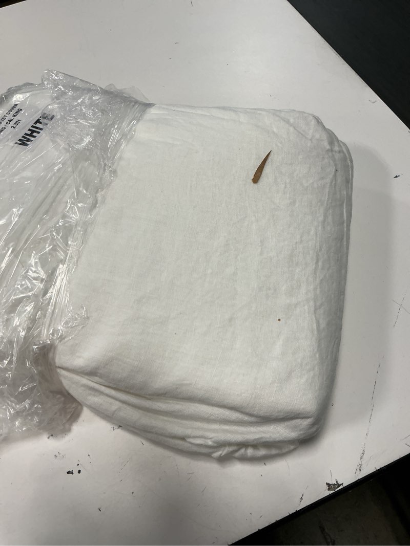 Condition photo showing As Is for european linen duvet cover (king / cal king )
