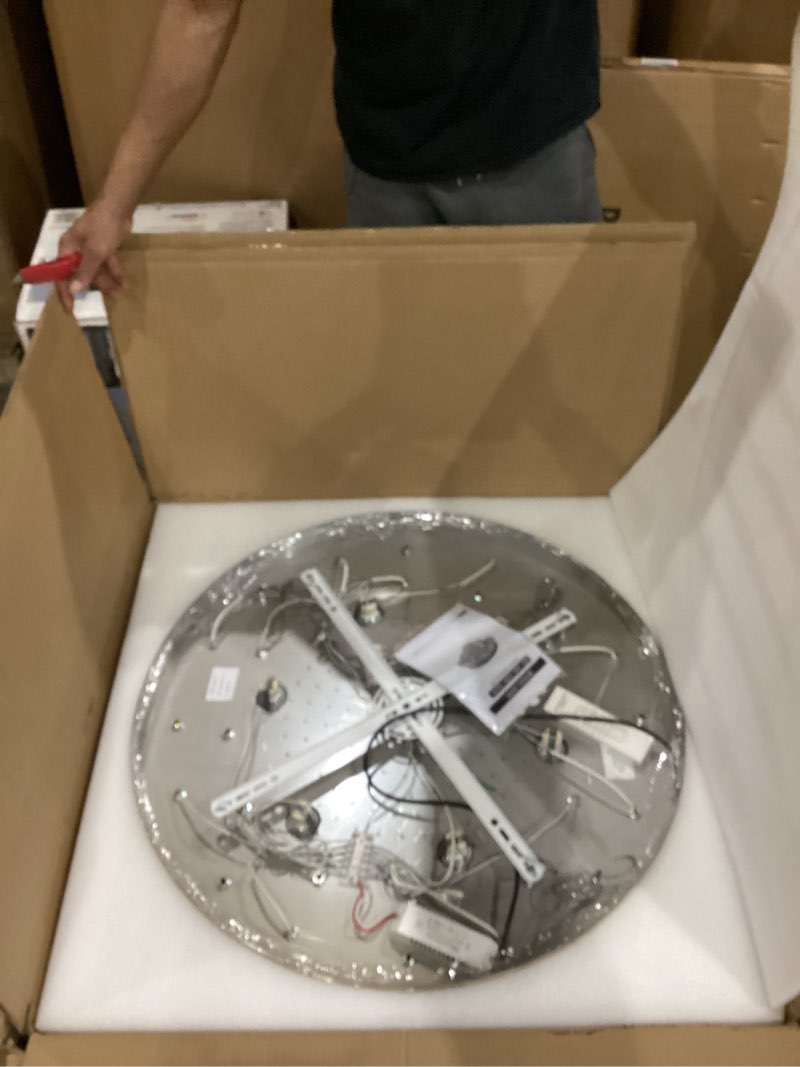 24" 5-light crystal flush mount chandelier ceiling light modern crystal ceiling fixture gold finish metal for living room dining room foyer entryway hallway 24” gold