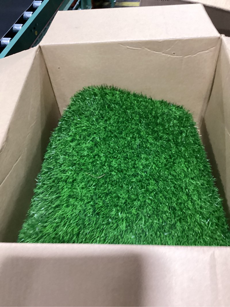 Condition photo showing Good Condition for turtle basking platform, turtle aquarium basking artificial grass turf basking platform accessories grass lawn, pet turf artificial fake grass mat
