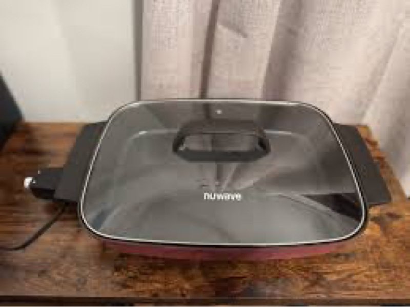 nuwave medley xl 16 inch digital electric skillet - blue
