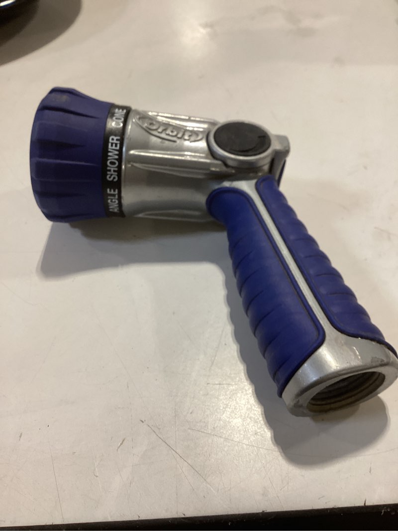 Condition photo showing As Is for orbit max 8 -pattern thumb control trigger nozzle