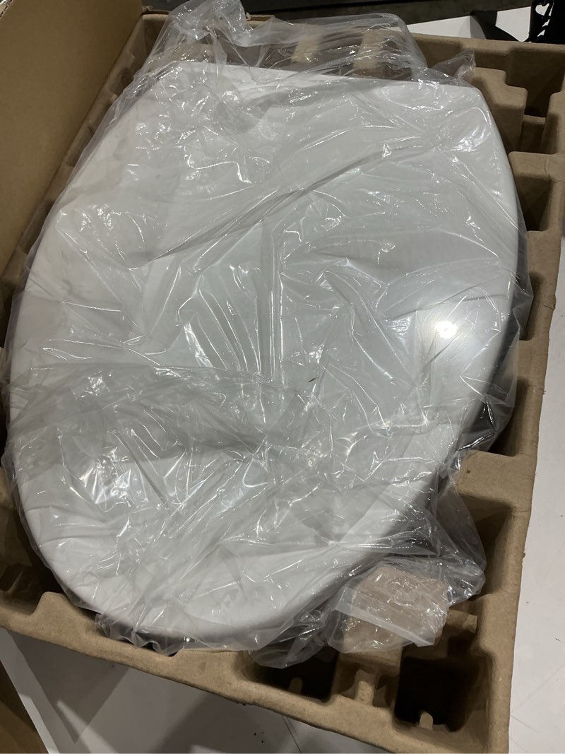 Condition photo showing Good Condition for bigcow raised toilet seat with bidet - elongated, soft close, 3" height - dual nozzle (frontal & rear wash) with adjustable cold water pressure and stainless steel inlet (elongated)