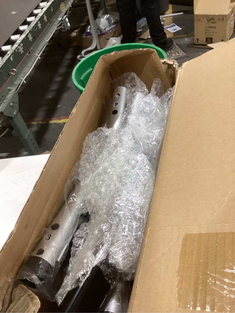 Condition photo showing As Is for folding walkers for seniors with 2 skis and 5" wheels, lightweight adult rolling walker, supports up to 350 pounds, adjustable height, aluminum standard walker, silver silver walker with skis