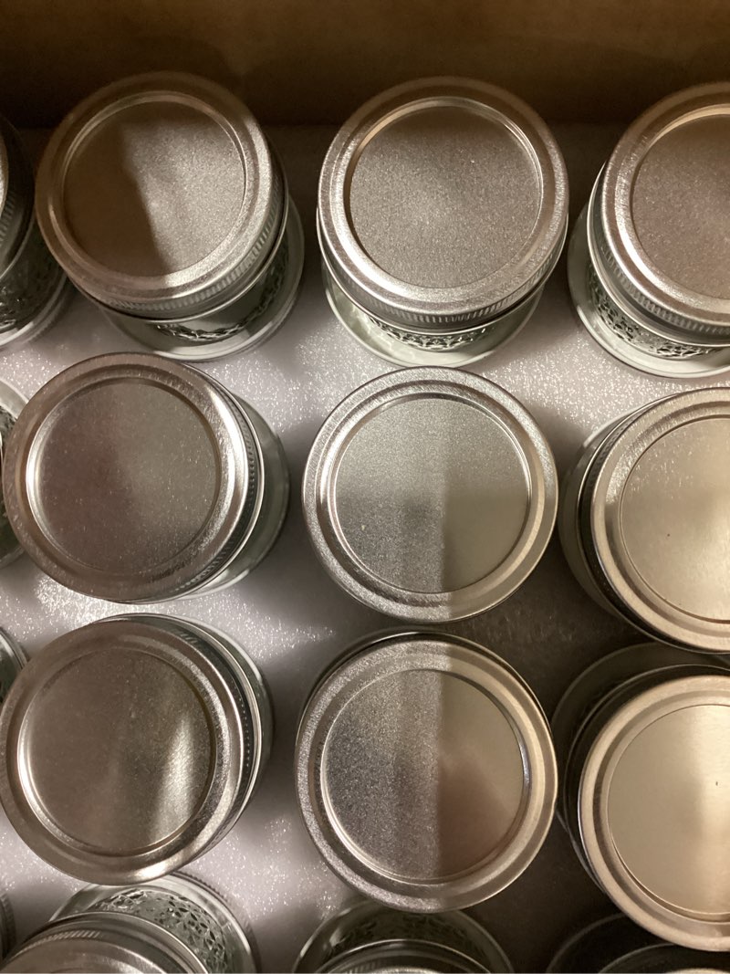 Condition photo showing Good Condition for verones mason/canning jars, 4 oz jelly jars with regular lids and bands, ideal for jam, honey, wedding/shower favors, diy spice jars, 16 pack, extra 16 lids 4oz
