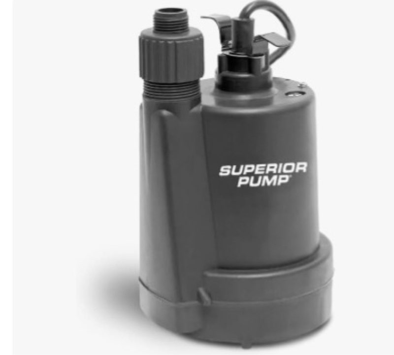 utilitech sw1110c 1/3-hp 115-volt thermoplastic submersible utility pump new 