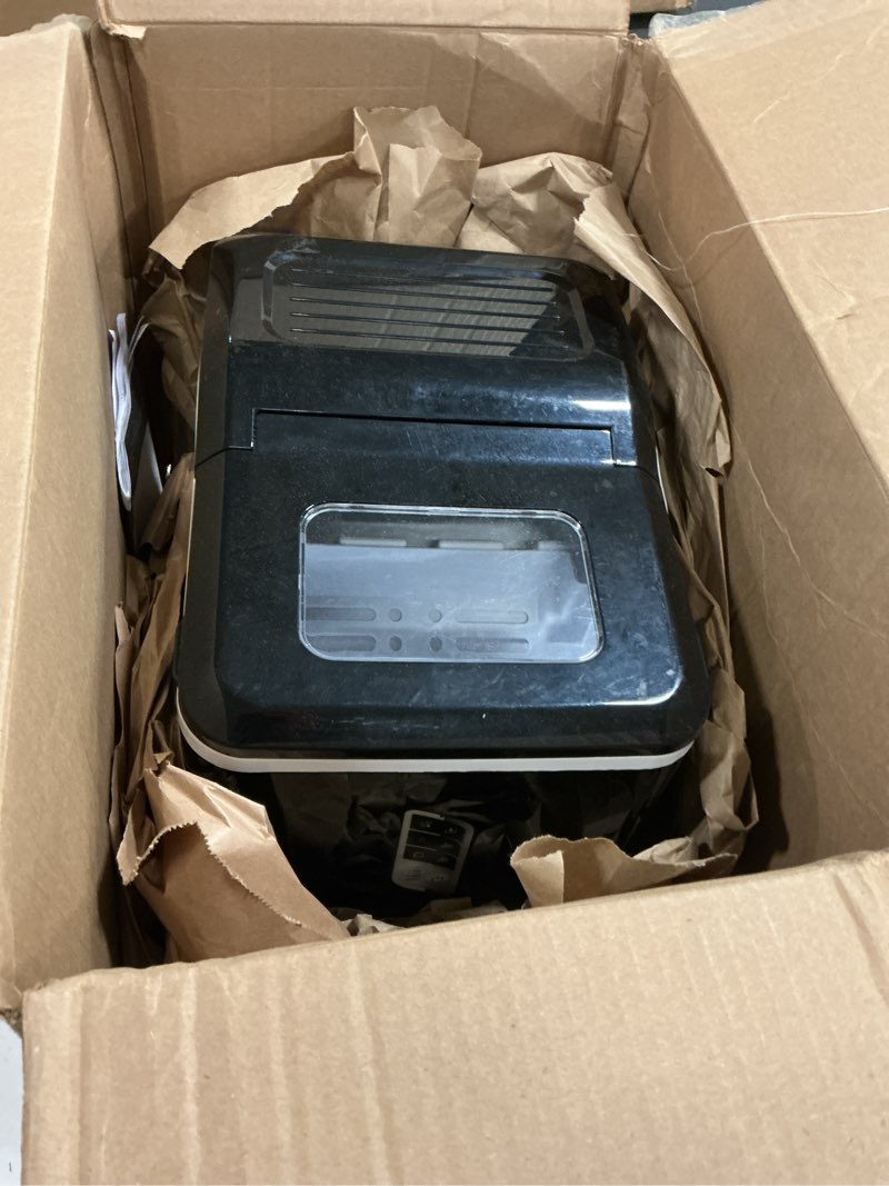 Condition photo showing As Is for Igloo Automatic Ice Maker, Self- Cleaning, Countertop Size, 26 Pounds in 24 Hours, 9 Large or Small Ice Cubes in 7 Minutes, LED Control Panel, Scoop Included, Perfect for Water Bottles, Mixed Drinks Black 26 Lb Pro