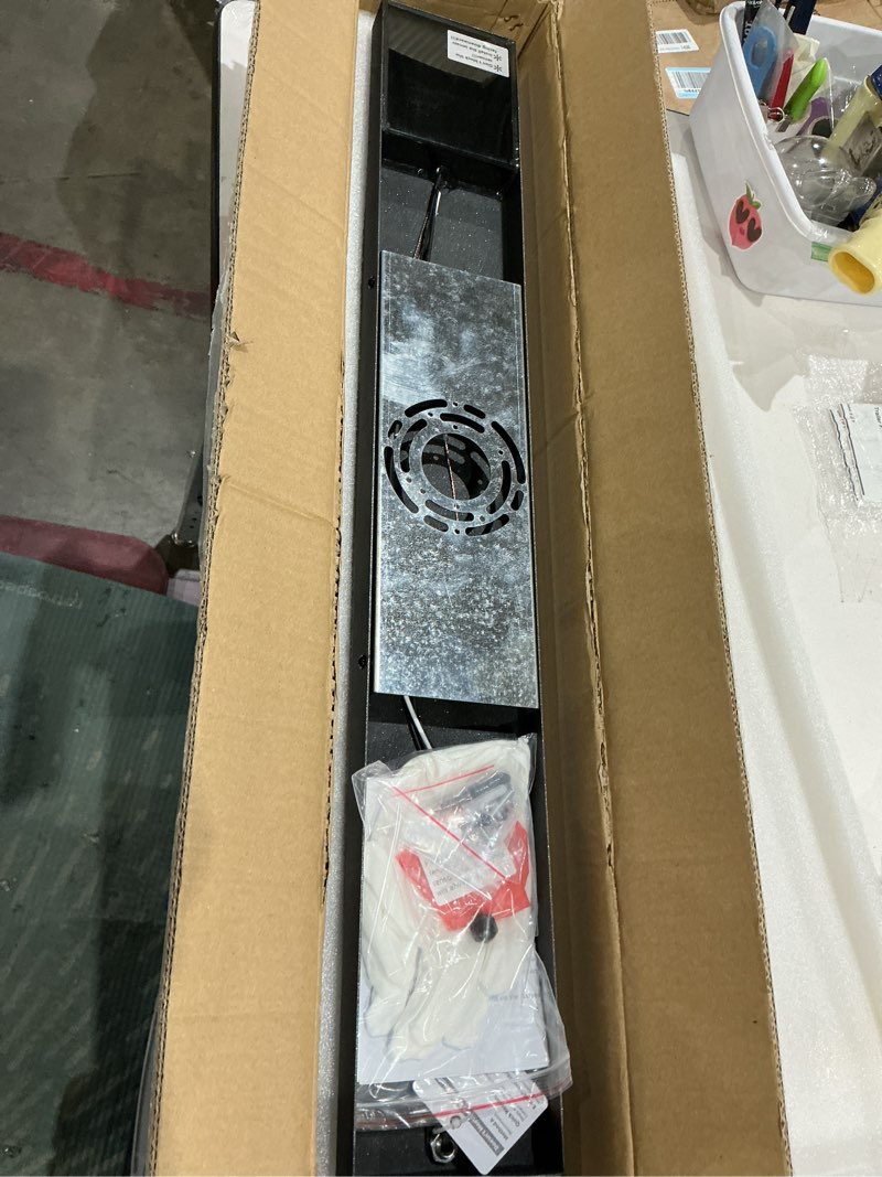 Condition photo showing Good Condition for camuucci dusk to dawn outdoor light with crystal bubble glass,31.1 inches led porch lights outdoor waterproof modern outside sconce wall mount for doorway hallway black black 31.1 inch