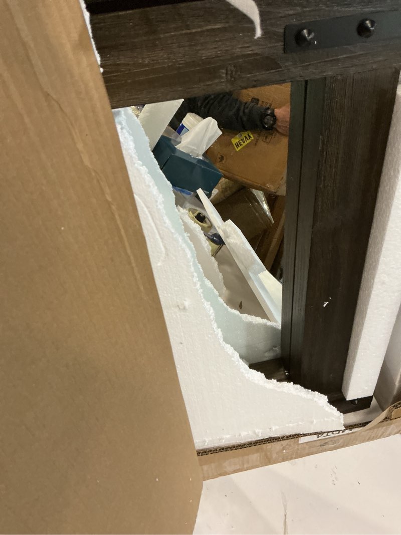 Condition photo showing Good Condition for Full Length Mirror with Wood Frame ?60" x 21" Standing Full Body Floor Wall Mounted Hanging Mirror for Bedroom, Living Room?Cloakroom Dark Brown 60"L×21"W