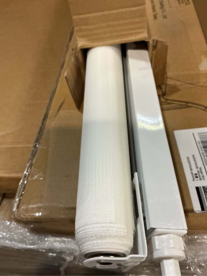 Condition photo showing Good Condition for LazBlinds No-Drill Cordless Zebra Blinds - Dual Layer Light Filtering & Room Darkening, Free-Stop Lift, Easy Install, Day & Night Privacy with Valance for Window 29.5" W x 72" H, White 29.5"W x 72"H White