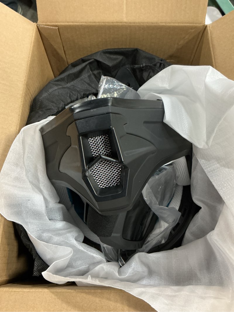 Condition photo showing Good Condition for youth dirt bike helmet dot certified - full face motorcycle helmet for off-road, atv, street riding, includes adjustable goggles & protective gloves black large