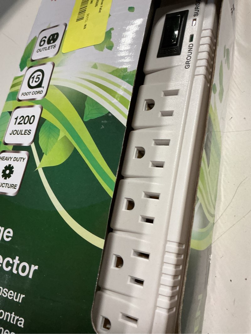Condition photo showing Good Condition for 6 outlet surge protector w/ 15 ft. heavy duty cord