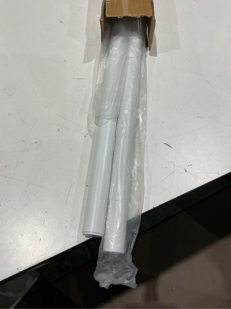 Condition photo showing As Is for black tension curtain rod 41-100in,outdoor curtain rod 41-100 inch black