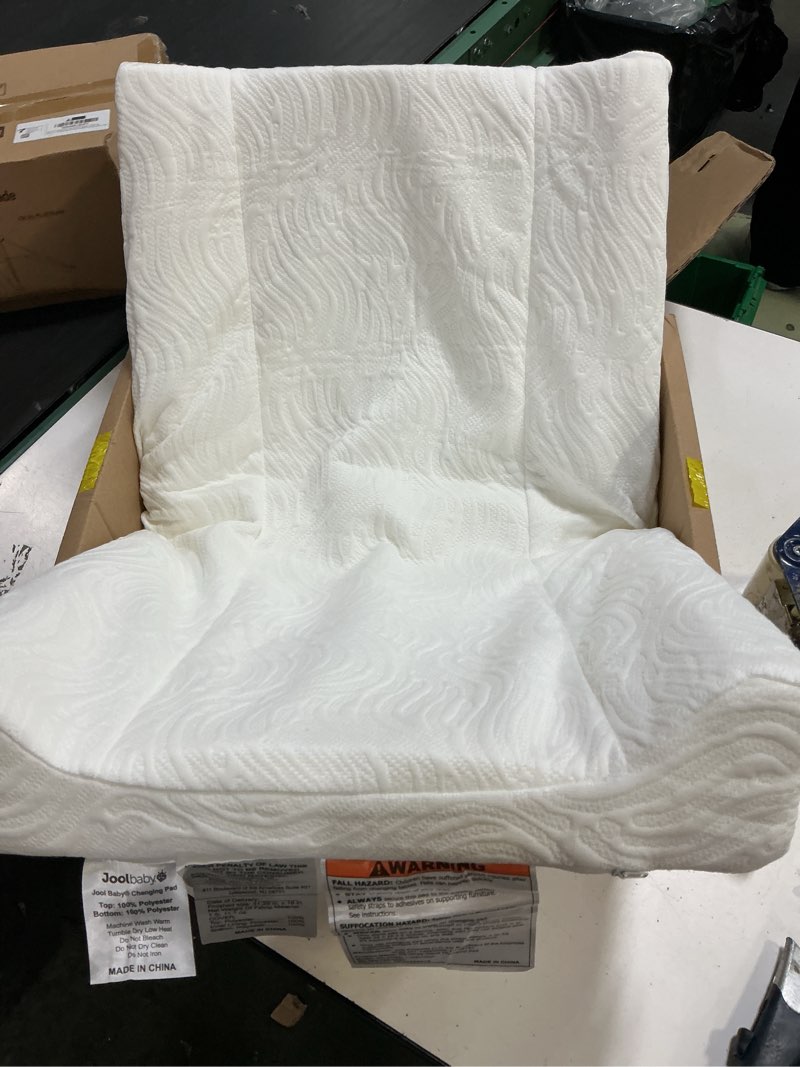 Condition photo showing As Is for sealy baby soybean comfort waterproof diaper changing pad for dresser or table, contoured 3-sided, wipeable easy to clean surface & durable premium foam, made in usa, white, 32 x 16"