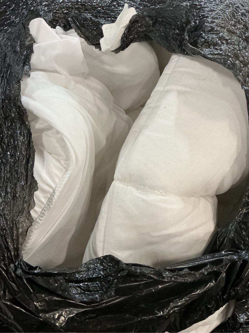 Condition photo showing As Is for Cloud-Like Queen Mattress Topper - 100% Cotton Top Mattress Pad for Back Pain Relief - Breathable & Naturally Cooling for Hot Sleepers, White White Queen