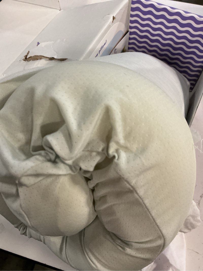 Condition photo showing Good Condition for c cushion lab deep sleep pillow, patented ergonomic contour design for side & back sleepers, orthopedic cervical shape gently cradles head & provides neck support & shoulder pain relief - calm grey