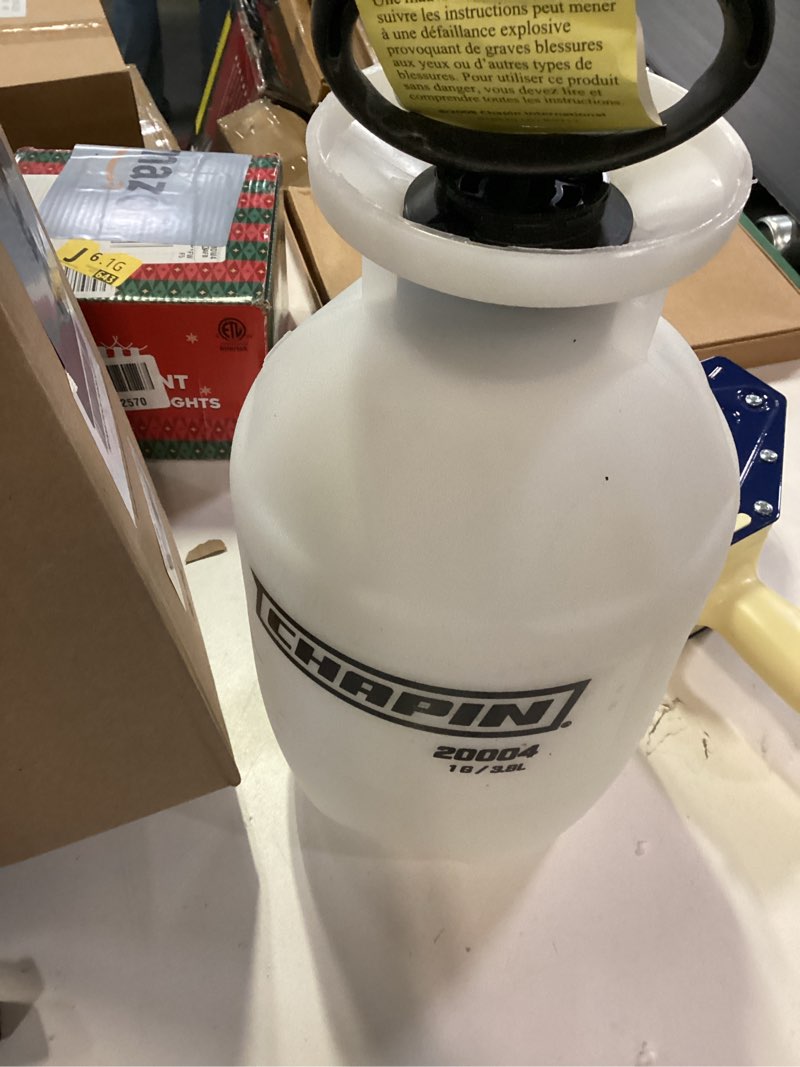 Condition photo showing Good Condition for Chapin USA 20004 Pump Sprayer, 1 Gallon, Lawn and Garden, Hand Pressurized, Anti-Clog Filter, Adjustable Spray Nozzle, Spraying Plants, Watering, Weeds, Fertilizer and Pests, Translucent