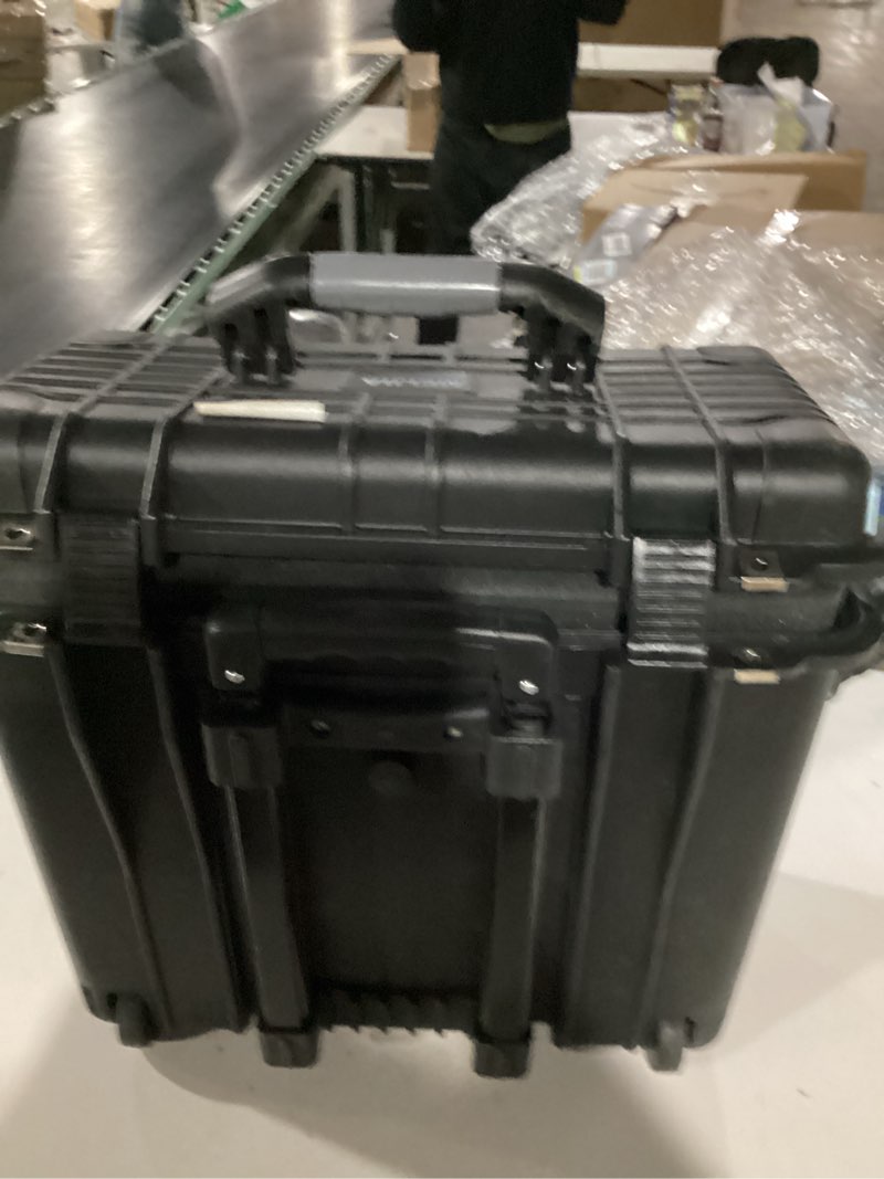 Condition photo showing Good Condition for MEIJIA All Weather Waterproof Hard Camera Case With Customized Fit Foam Included, Elegant Black,Fit for Drones,camera,lens,16.26x8.66x13.39inches Black 16.26"x8.66"x13.39"