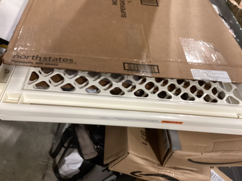 Condition photo showing Good Condition for toddleroo by north states - supergate ergo baby gate: plastic baby gate for stairs & doorways - adjustable indoor safety gate - made in usa - 26 to 42 inches wide - 26 inches tall - ivory