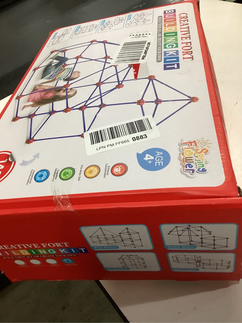 Condition photo showing New/Like New for Fort Building Kit for Kids,STEM Construction Toys, Christmas & Birthday Gift for 4 5 6 7 8 9 10 11 12 Years Old Boys and Girls,Ultimate Creative Set for Indoor & Outdoors Activity,140 Pcs,Original Red 140