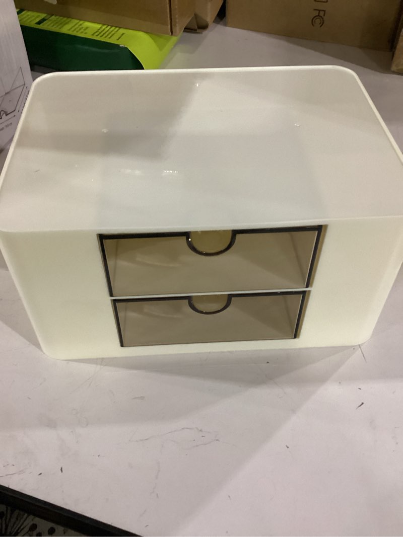 Condition photo showing Good Condition for marbrasse pen organizer with 2 drawer, multi-functional pencil holder for desk, desk organizers and accessories with 5 compartments + drawer for office art supplies (beige)