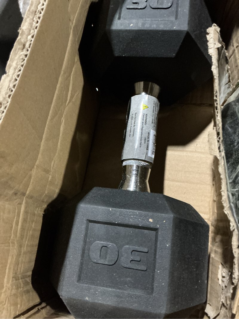 Condition photo showing Good Condition for cap barbell  30lb rubber hex dumbbell  single