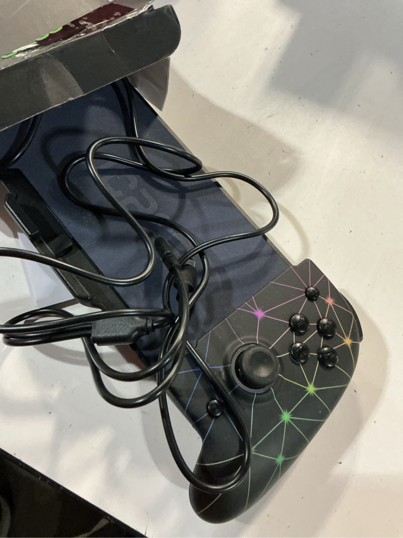 Condition photo showing As Is for gammeefy switch hall effect - jc200 switch pro controller for nintendo switch - one piece joypad with 9 color lights - handheld mode grid pattern switch 1 - (6.2"/7")