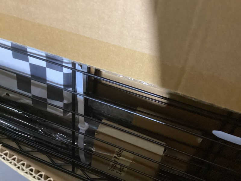 Condition photo showing Good Condition for P6C Plus Rolling Clothes Rack with Cover, Covered Clothing Rack Heavy Duty, Portable Closet for Hanging Clothes, Garment Rack on Wheels, Black Closet Rack with Black Cover, Max Load 375LBS Black Rack with Black Cover P6C Plus