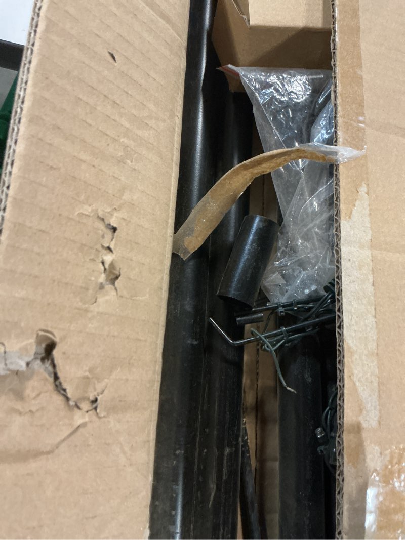 Condition photo showing As Is for Lomotech Color Changing Christmas Tree Lights - 16Ft 664 LED with 10.5" Topper, Remote Controll Waterproof Iron Pole Waterfall Lights for Outdoor Christmas Decorations (Warm White to Multicolor) 16Ft/664Leds Warm White to Multicolor