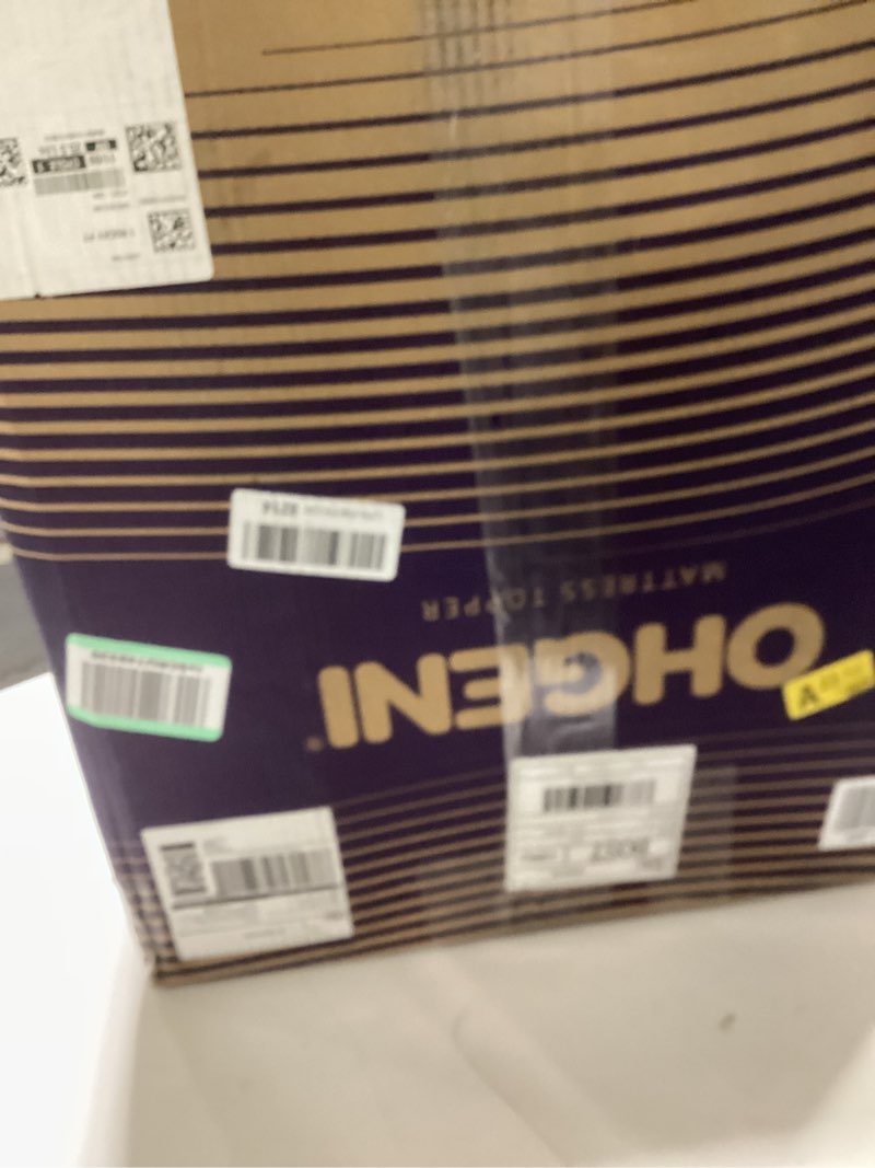 Condition photo showing New/Like New for OhGeni Cooling 4 lnch King Size Dual Layer Mattress Topper, 2 Inch Gel Memory Foam, 2 Inch Soft Brea