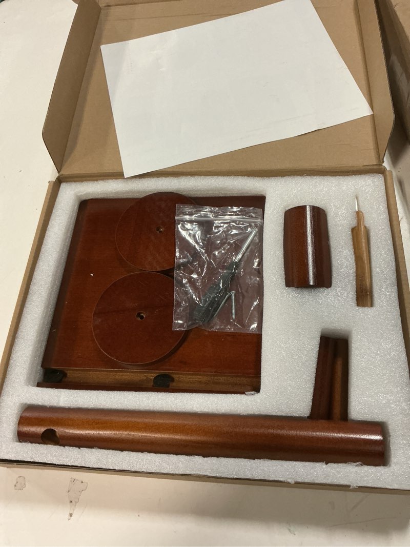 Condition photo showing Good Condition for Yarn Holder for Crocheting, Wooden Rotating Yarn Spinner with 2 Spindles and Phone Stand, Magnetic Spinning Yarn Holder for Crochet Knitting Lovers
