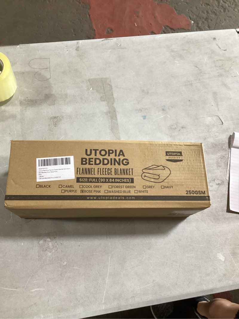 Condition photo showing New/Like New for utopia bedding fleece blanket full size rose pink lightweight fuzzy soft anti-static microfiber bed blanket (90x84 inches)