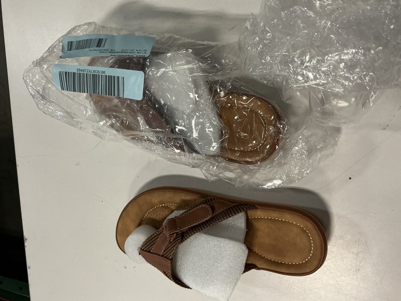 Condition photo showing New/Like New for (size 38)ablanczoom womens sandals: arch support flip flops for women slides shoes