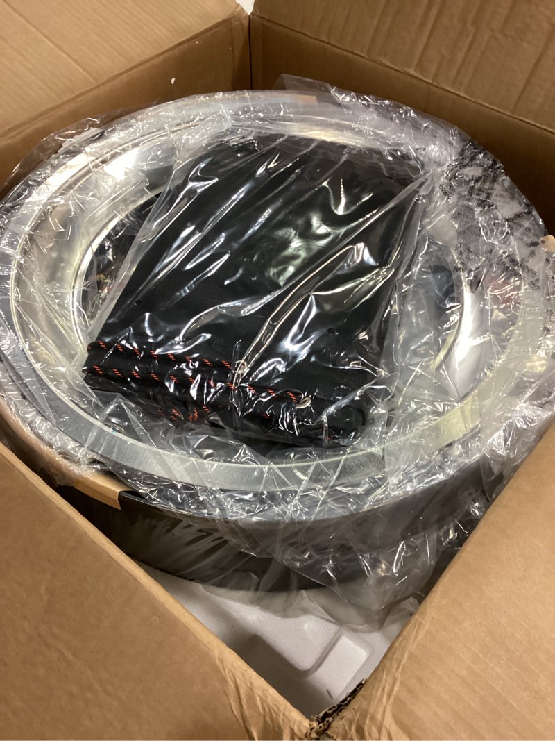 Condition photo showing Good Condition for TURBRO 19 Inch Smokeless Fire Pit for Outdoor Wood Burning, Portable Stainless Steel Camping Stove with Stand, Removable Ash Pan, Waterproof Storage Bag, Unique Nested Design, Pluto R19-PG, Black