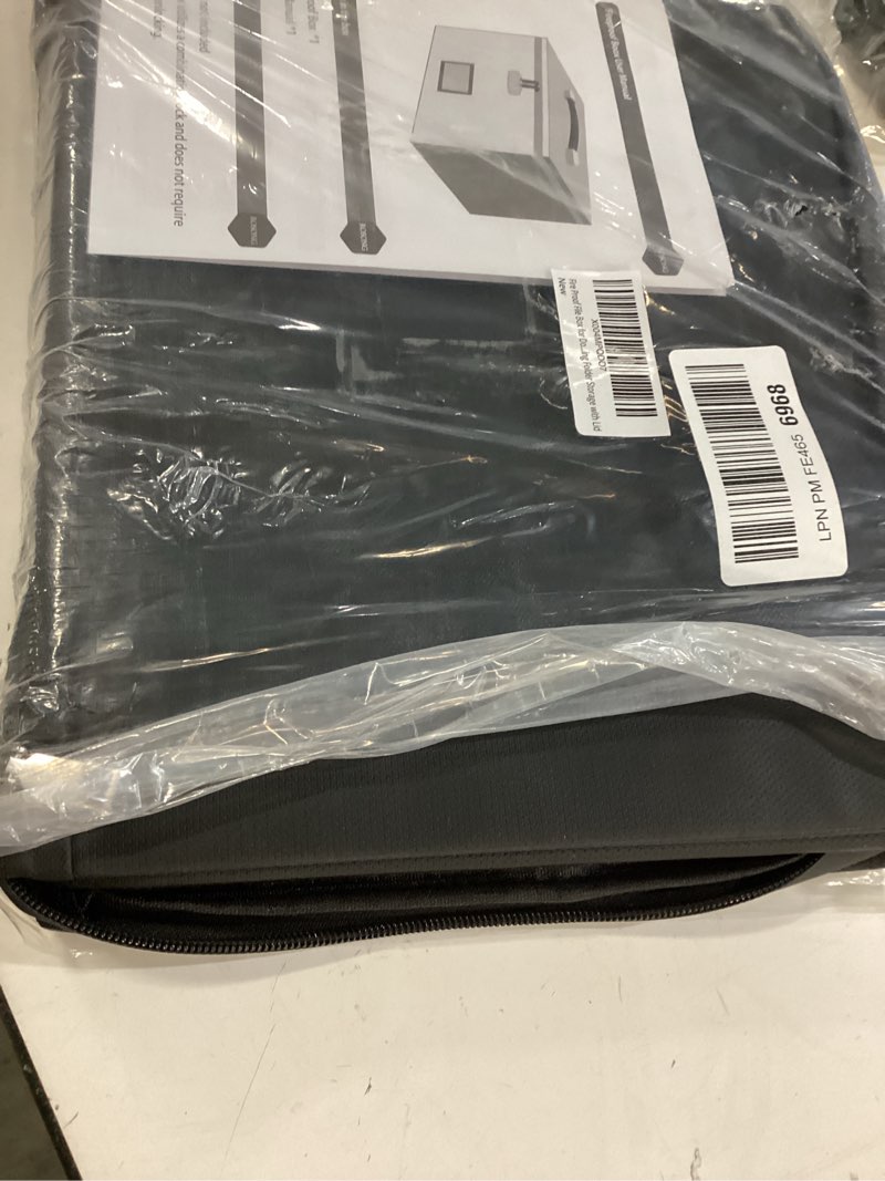 Condition photo showing Good Condition for Fire Proof File Box for Documents - Portable Fireproof Document Organizer Box with Handle Waterproof Safe Locking Folder Storage with Lid Black 1 PC