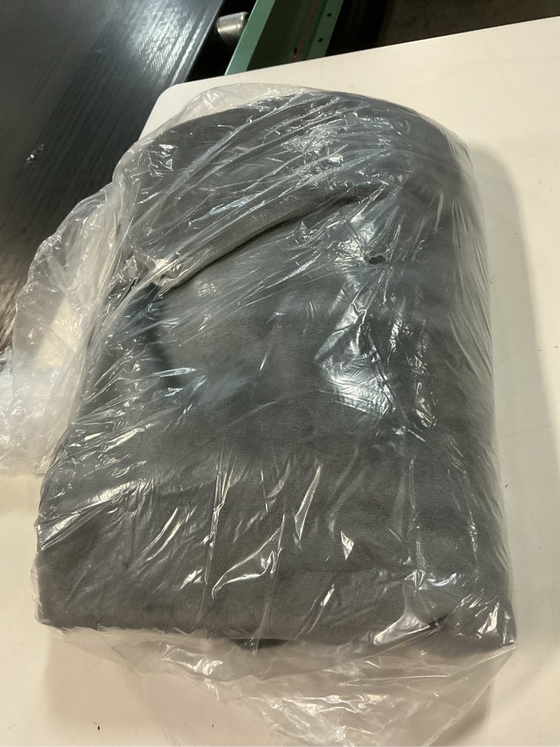 Condition photo showing Good Condition for cotton velvet room darkening curtain - single panel, 48x84, slate