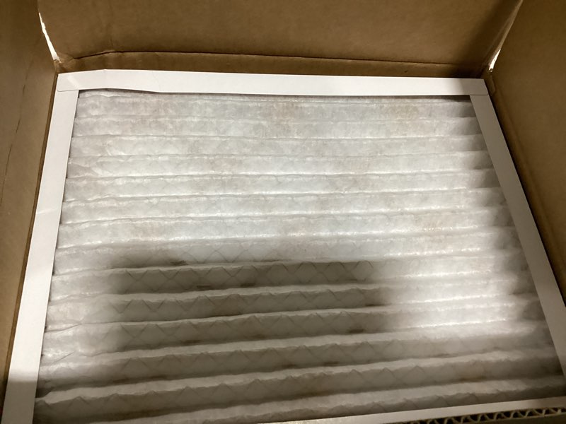 Condition photo showing New/Like New for amazon basics 16x20x1 air filter 6-pack, merv 8 ac furnace filters, allergy control, removes dust, lint and pollen, electrostatic (actual size: 15.75" x 19.75" x 0.75")