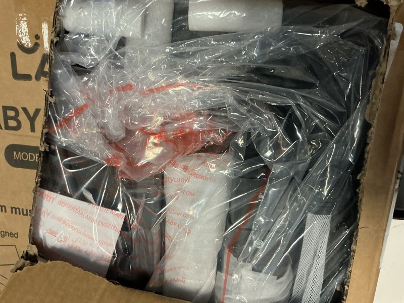 Condition photo showing Good Condition for larex baby bassinet, 3 in 1 bassinets bedside sleeper crib sleeper for newborn, portable crib adjustable 7 height bedside bassinet with mattress and movable wheels?breathable mattress&mesh(dark grey) dark gray