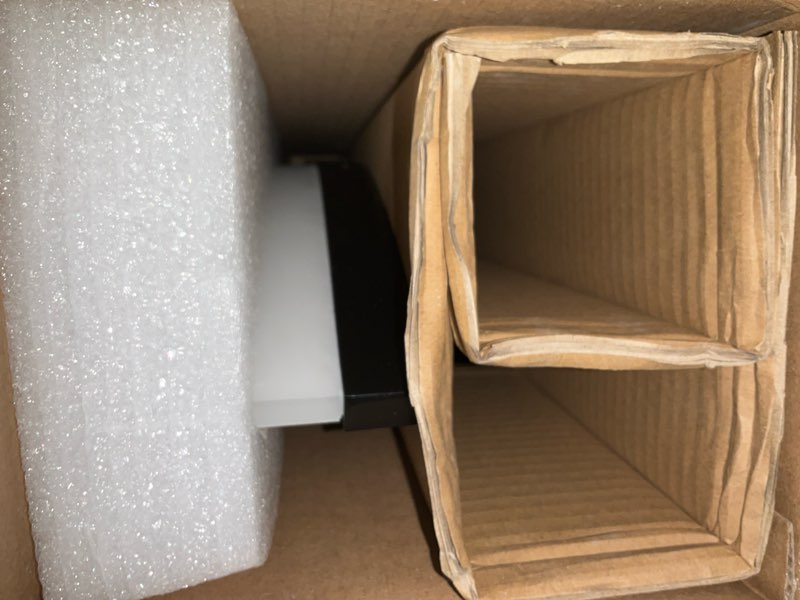 Condition photo showing As Is for origin 21 lynnpark 19.8-in 1 light matte black integrated led modern/contemporary