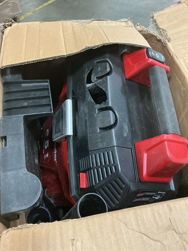 Condition photo showing As Is for Vacmaster 5-Gallon* 5 Peak HP† Remote Control Wall Mount Wet/Dry Vac – VWMB508 1101 5 Gallon