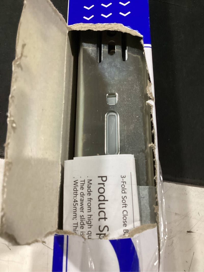 Condition photo showing Good Condition for lontan 22 inch heavy duty soft close drawer slides 1 pair full extension ball bearing drawer glides side mount cabinet rails with rear mounting brackets 100lb capacity soft close-22inch 1 pair+ brackets