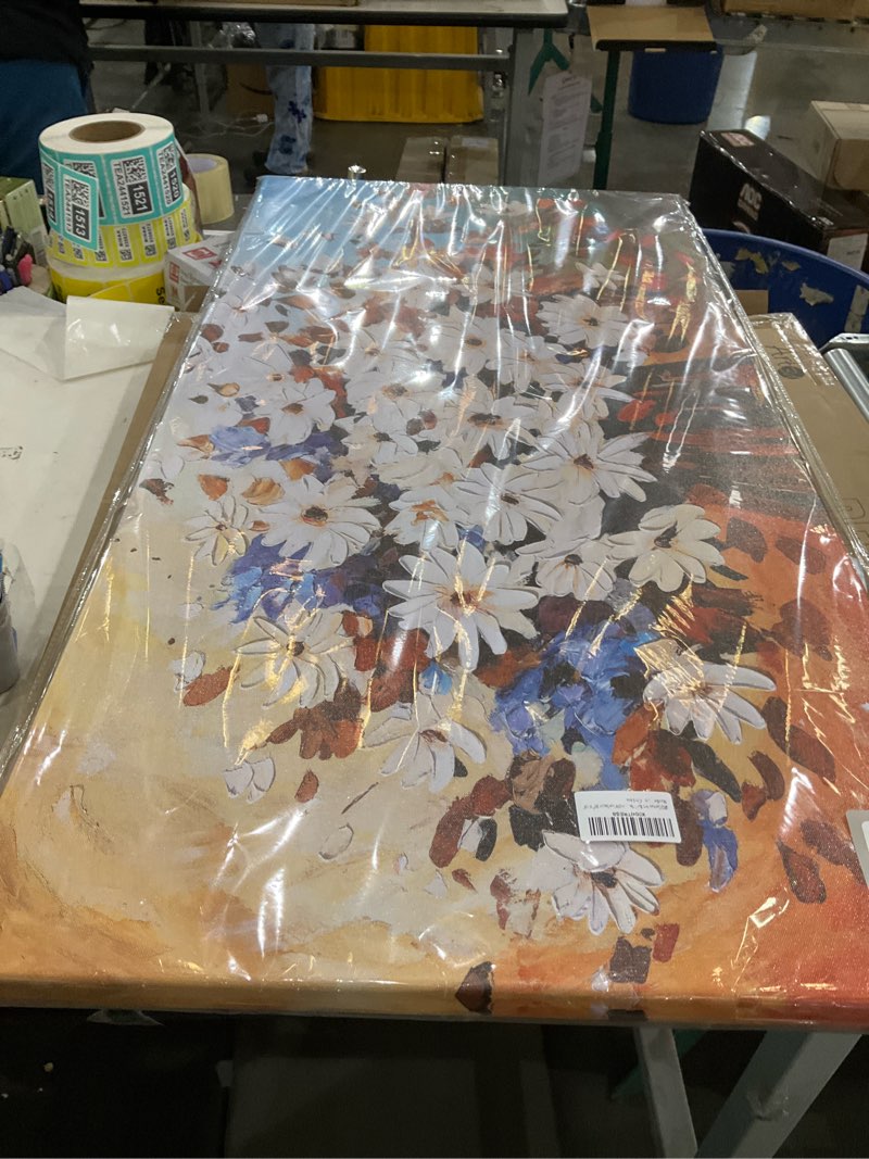 Condition photo showing New/Like New for QSQ Black and White Abstract Wall Art Decor Modern Decorations Home Paintings Minimalist Stripes Artwork for Living Room Bedroom Office 20"40" 40"L x 20"W Black