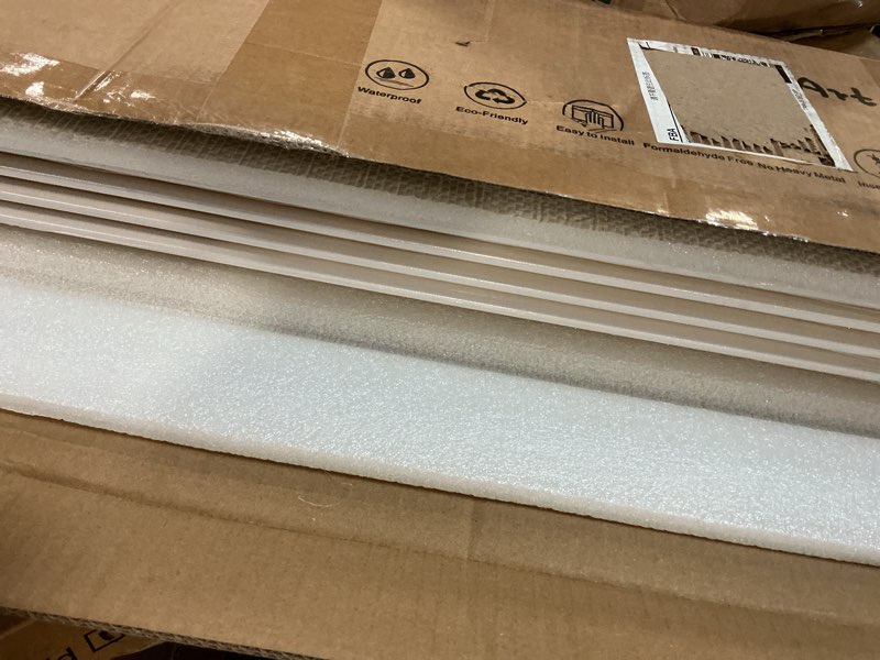 Condition photo showing New/Like New for Wall Baseboard Molding Trim,8-Pack of 48 x 3.27 Inch,Peel and Stick High Impact Finish Molding Panel