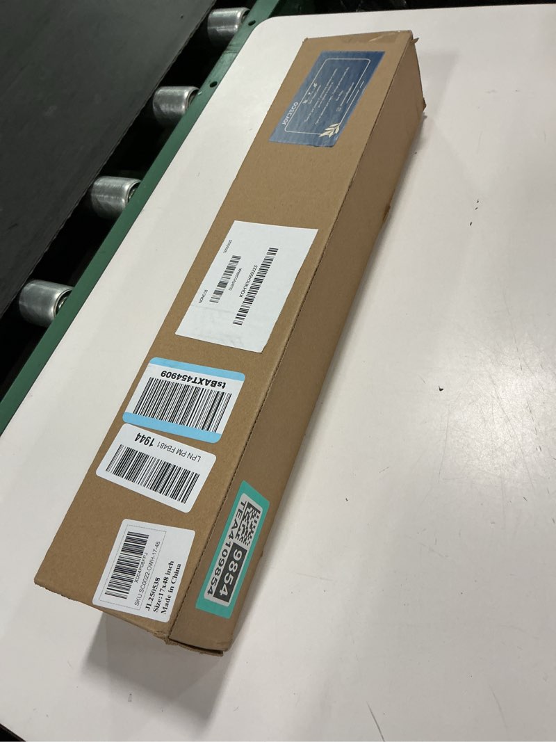 Condition photo showing New/Like New for Joydeco Cordless Zebra Blinds (Pro), Dual Layer Light Control Zebra Blinds for Windows, Light-Proof Aluminum Cover, Free-Stop Roller Shades for Home & Office (White, 17" W x 48" H) White 17"W x 48"H