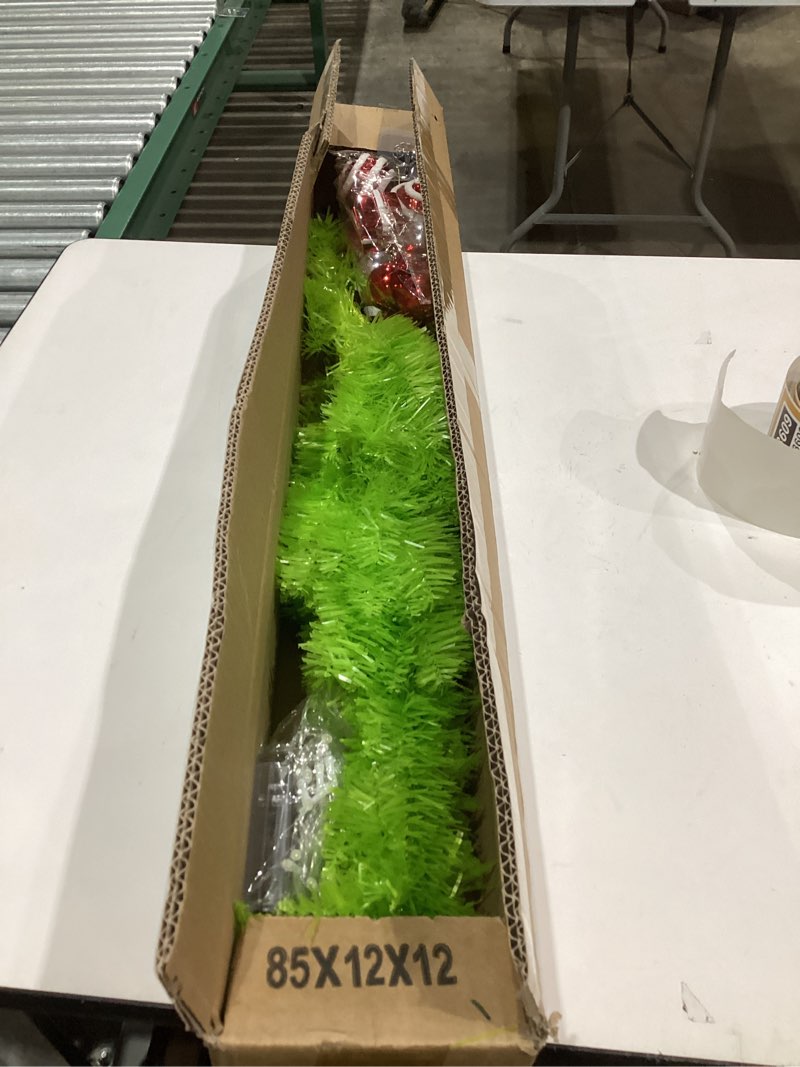 Condition photo showing Good Condition for 3 FT Wall Christmas Tree, Lime Green Half Christmas Tree Hanging, DIY 1/2 Chrismas Tree for Window with Lights, Ornaments and Hooks, Bendable Hainging Xmas Tree for Door, Pet Owners Xmas Decor Lime Green 3ft