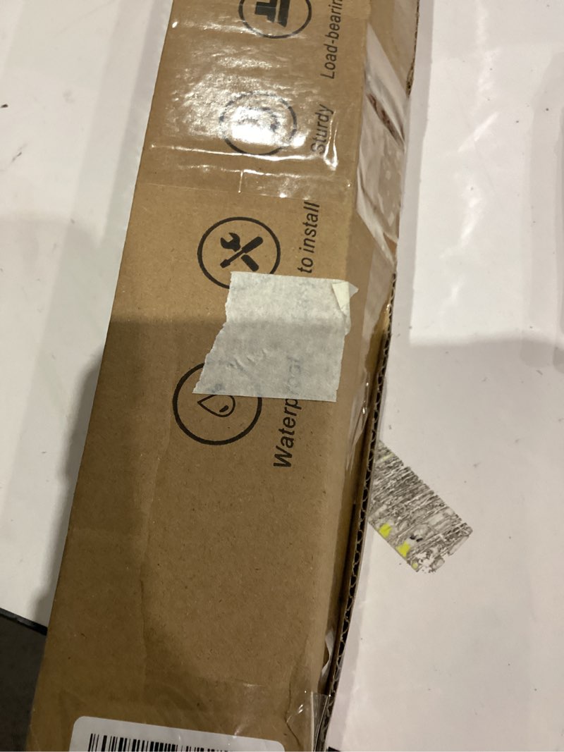 Condition photo showing As Is for Brushed Nickel Shower Curtain Rod 31-68 Inches Non-Slip Shower Rod Tension Mounted No Drill Tension Shower Curtain Rods Spring Tension Rod for Windows Bathroom Brushed Nickel 31"-68"