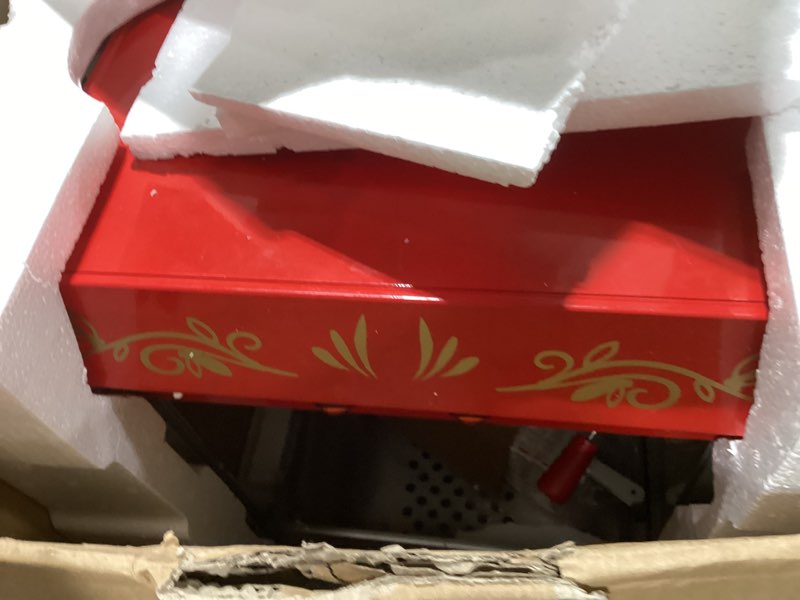 Condition photo showing Good Condition for vevor commercial popcorn machine, 8 oz kettle, 850 w countertop popcorn maker for 48 cups per batch, theater style popper with 3-switch control steel frame tempered glass doors 2 scoops 2 spoons, red 8oz tabletop red