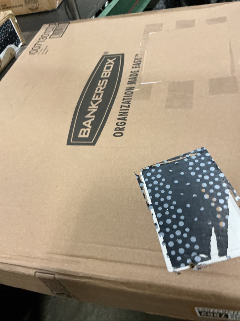 Condition photo showing New/Like New for bankers box 12 pack standard duty file storage boxes, standard assembly, removable lid, letter/legal (0071301)