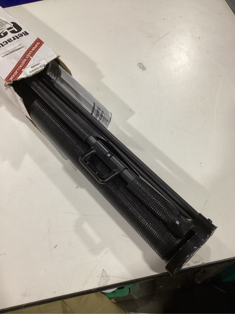 Condition photo showing Good Condition for Reinforced 90 Inch Retractable Baby Gates Extra Wide Baby Gate with Reinforced Strips, 7.5ft Long Retractable Dog Gate for The House 33 Inch Tall Extra Long Pet Gates for Wide Openings, Black Black 33" Tall x 90" Wide? With Reinforced Strip?