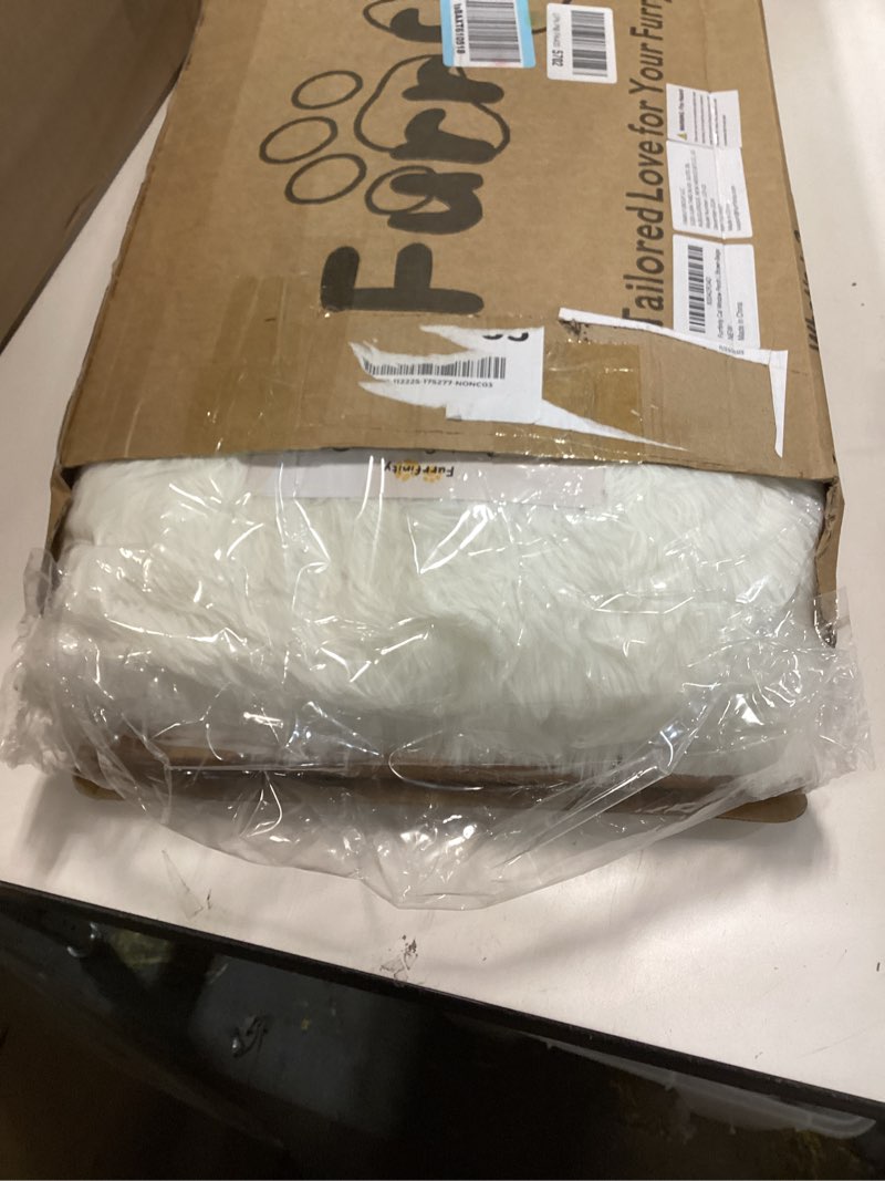 Condition photo showing Good Condition for Cat Window Perch for Large Cats - Hammock Bed for Heavy Indoor Cats - Solid Wood Seat, 5 Strong Suction Cups, Soft Cushion - Rustic Shelf for Pets Inside Brown/White X-Large