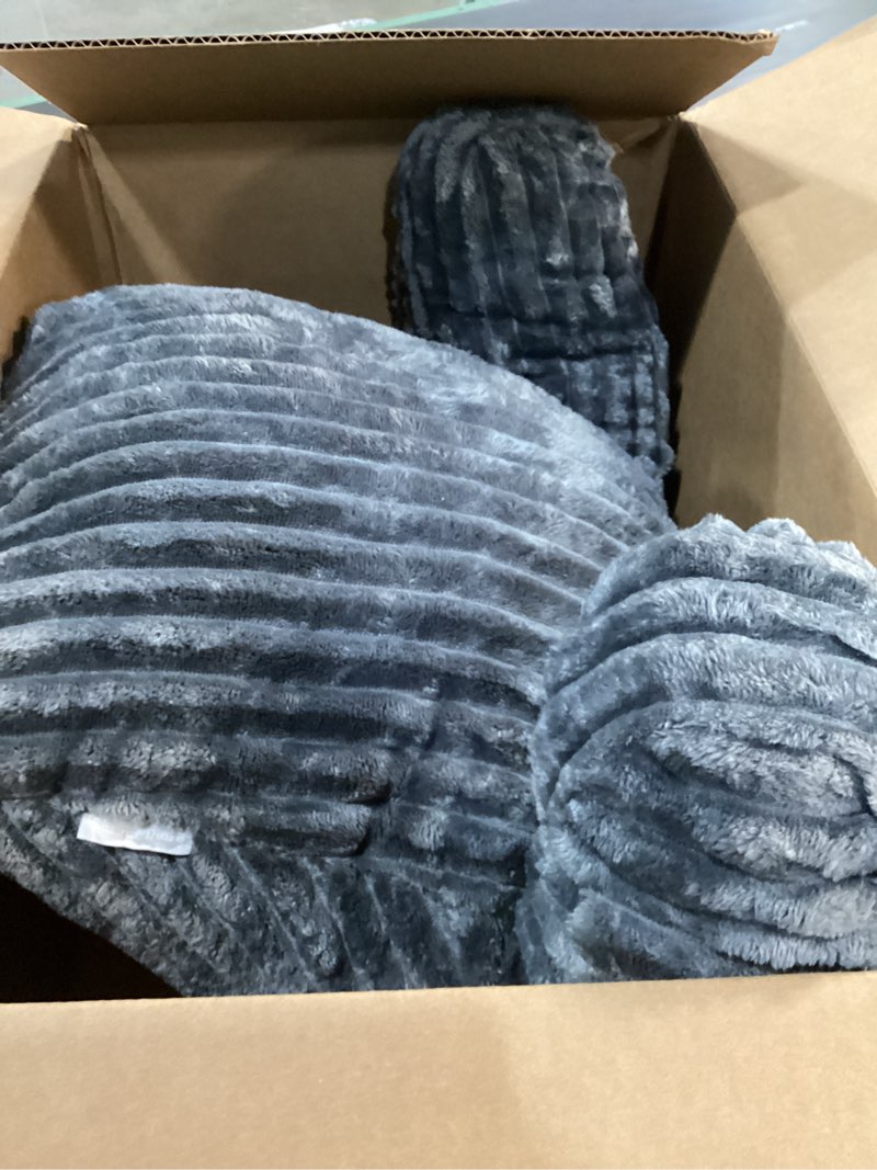 Condition photo showing Good Condition for Blissful Diary Reading Pillow for Sitting in Bed, Flannel Back Pillow Bed Sitting Up for Adult & Children, Backrest Cushion for Sit Up in Couch or Floor, Dorm Essentials, Dark Gray Standard(18inch) Dark Gray